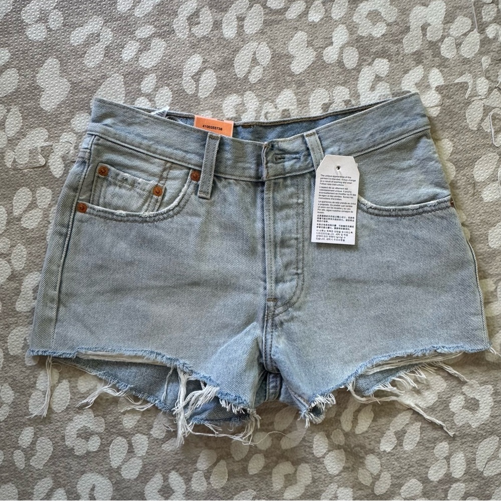 Levi's 501 Original Fit Light Blue Jean Shorts